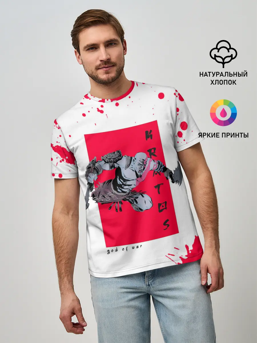 Мужская базовая футболка / Young Kratos