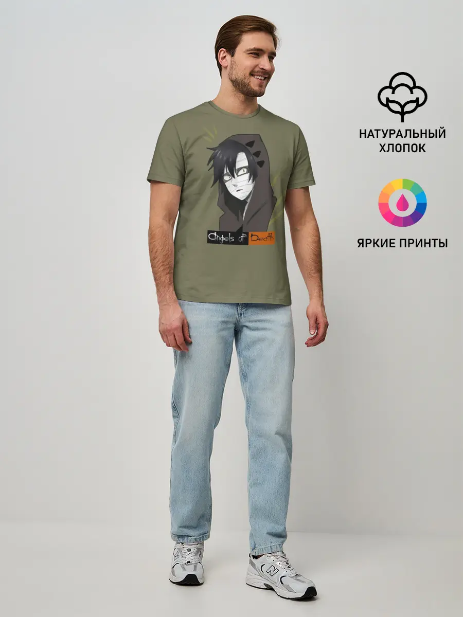 Мужская базовая футболка / Зак ангел