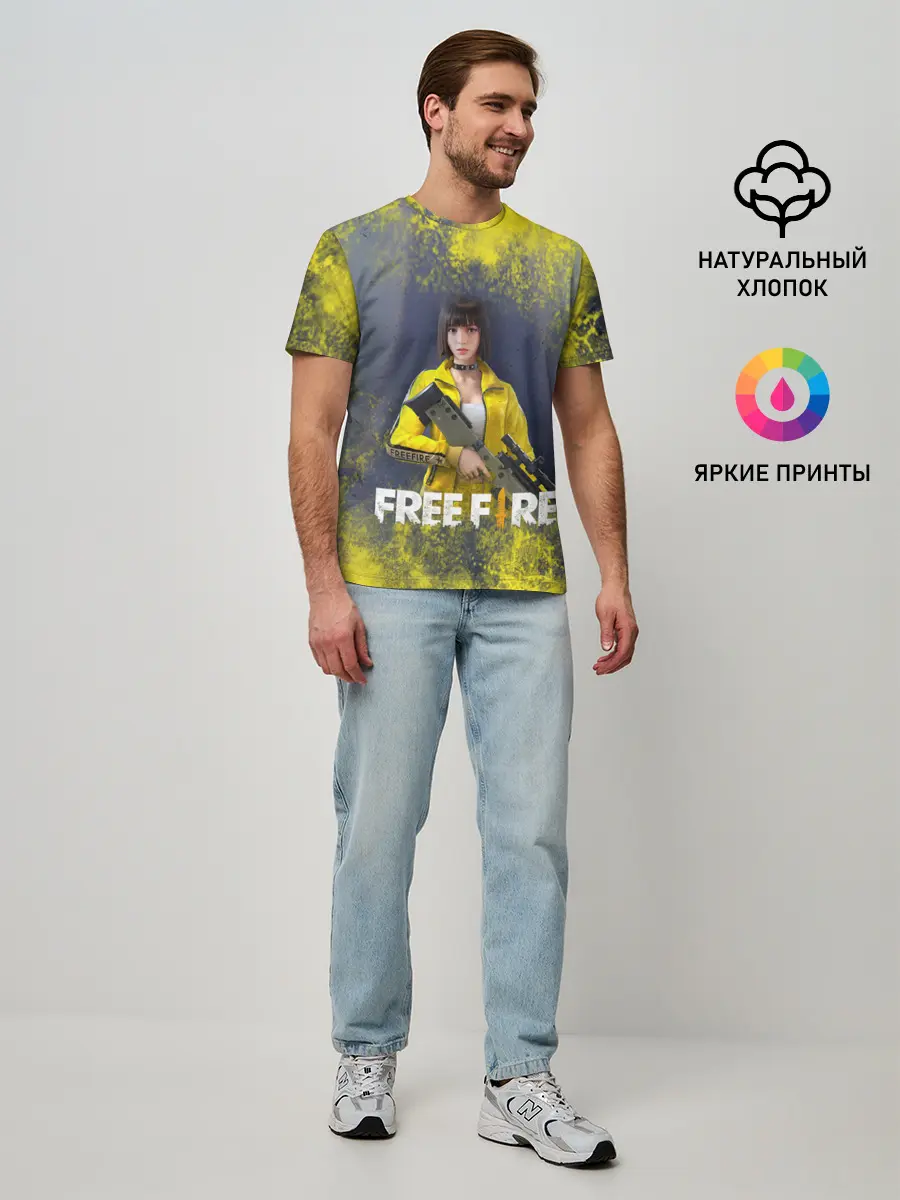 Мужская базовая футболка / GARENA FREEFIRE | БАТЛГРАУНД