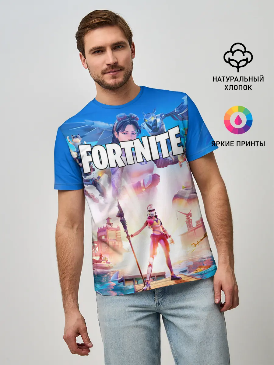 Мужская базовая футболка / ФОРТНАЙТ 3 СЕЗОН