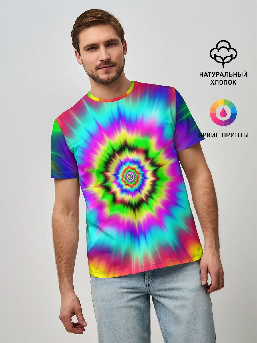 Мужская базовая футболка / ОПТИЧЕСКИЙ УЗОР