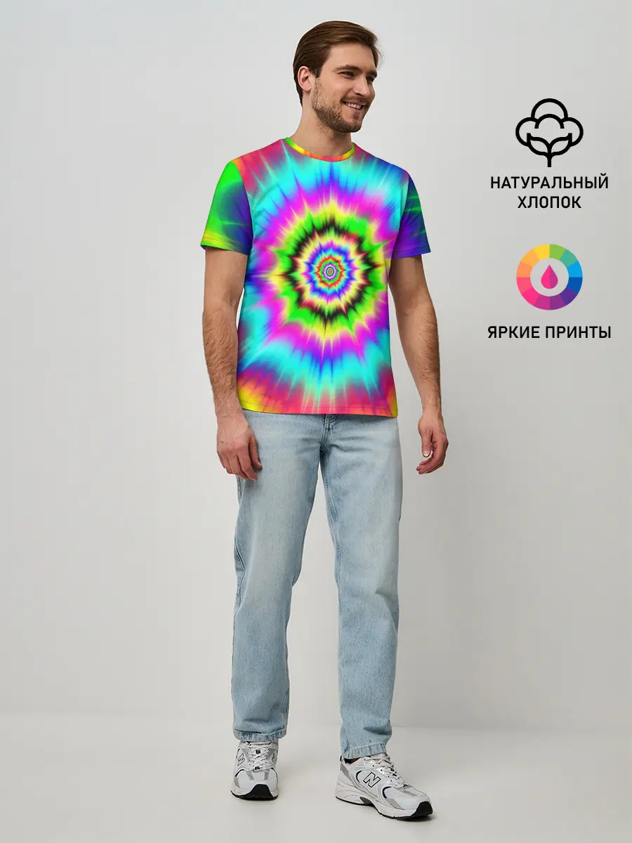 Мужская базовая футболка / ОПТИЧЕСКИЙ УЗОР