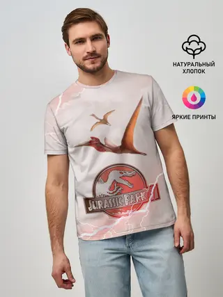 Мужская базовая футболка / Птеродактили | Мир Юрского Периода