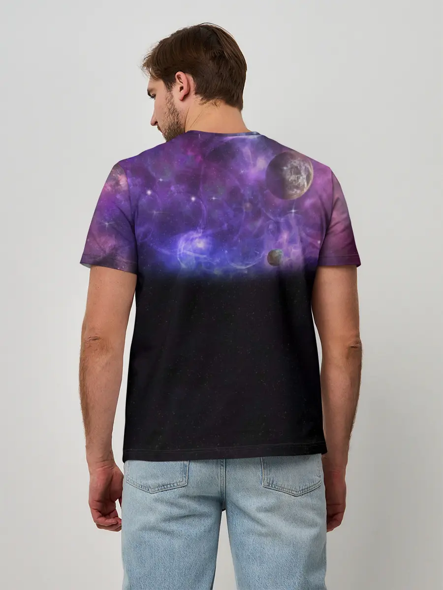 Мужская базовая футболка / Elon Musk space Илон Маск