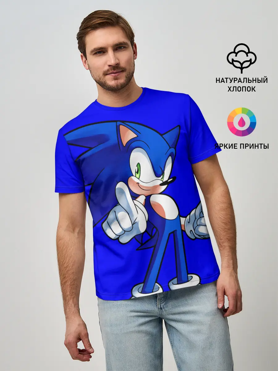 Мужская базовая футболка / SONIC