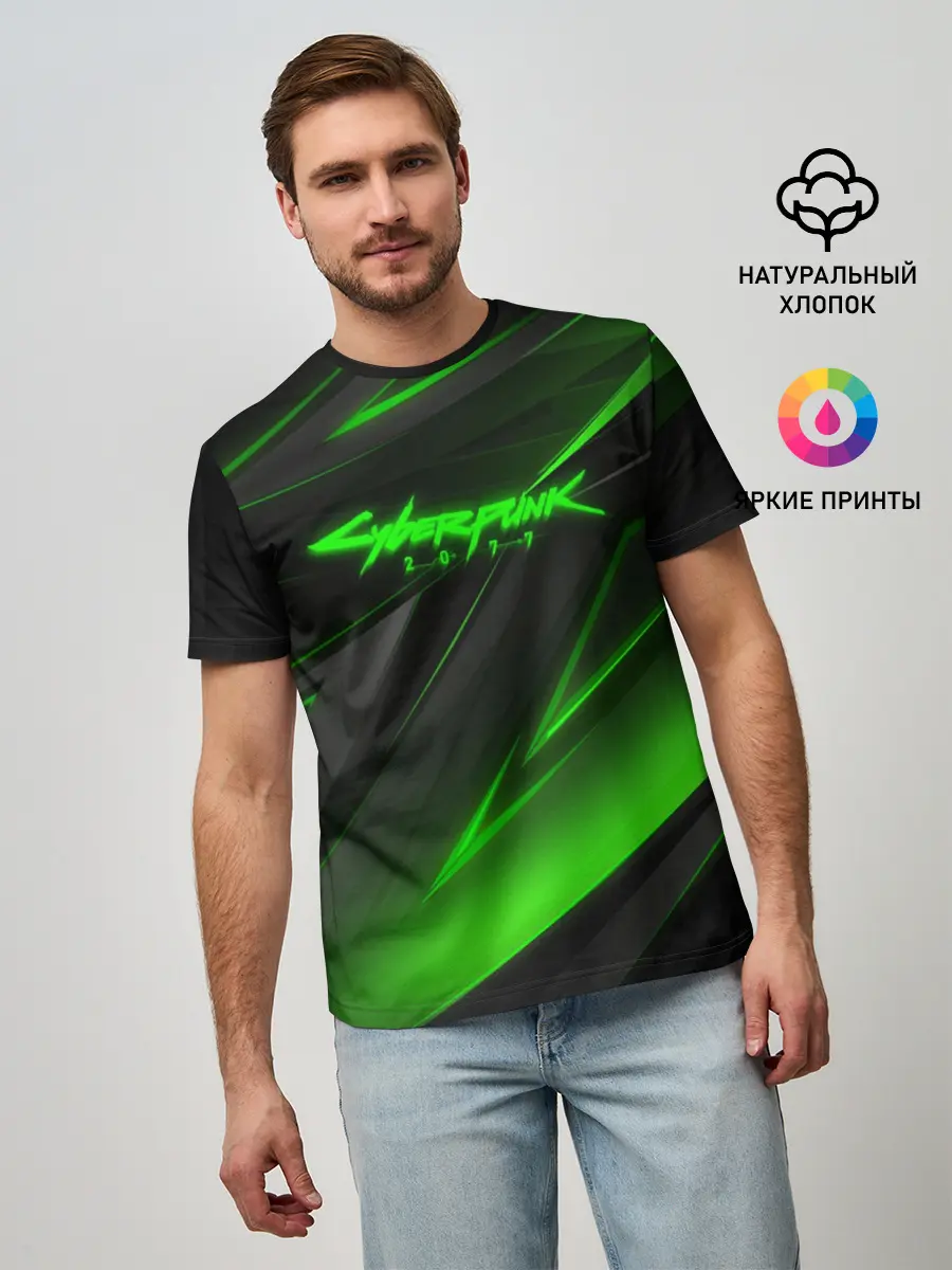Мужская базовая футболка / CYBERPUNK 2077