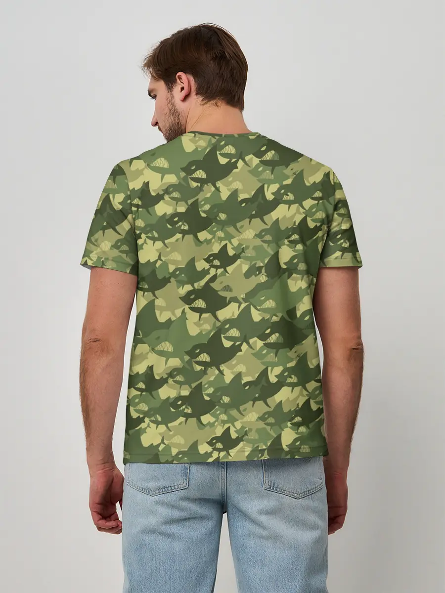 Мужская базовая футболка / Акулы