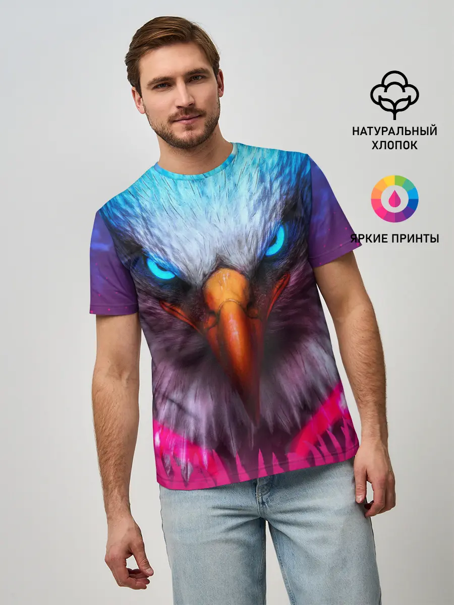 Мужская базовая футболка / Взгляд орла