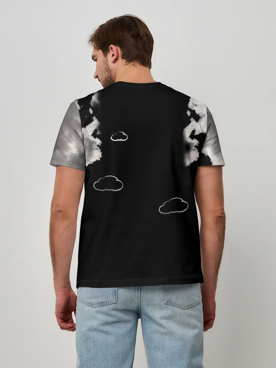 Мужская базовая футболка / Грозовой, кошак