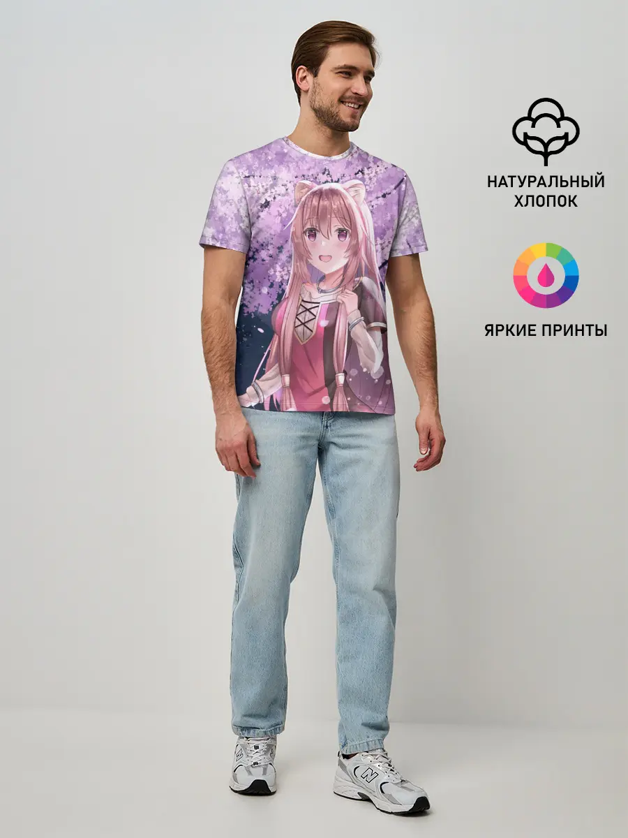 Мужская базовая футболка / Восхождение героя щита