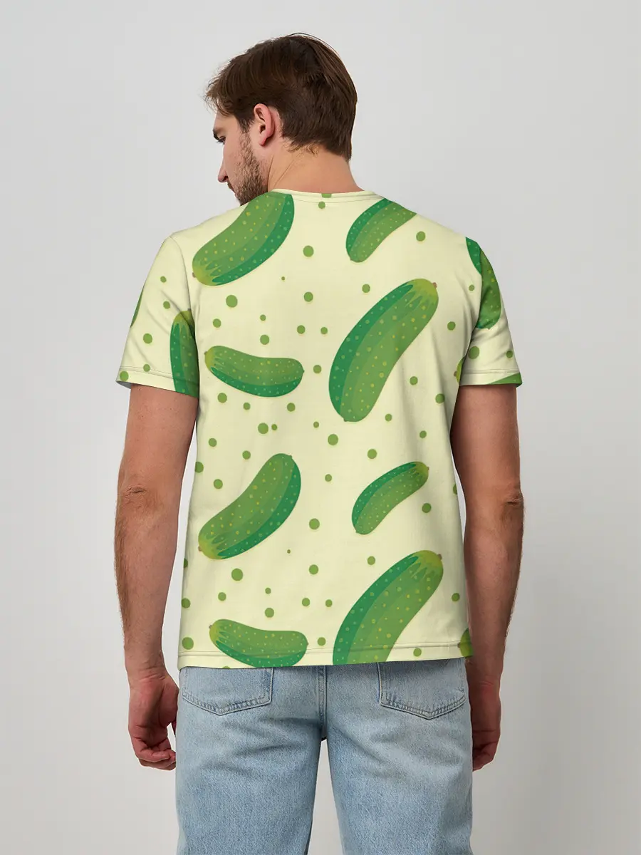 Мужская базовая футболка / Огурчики
