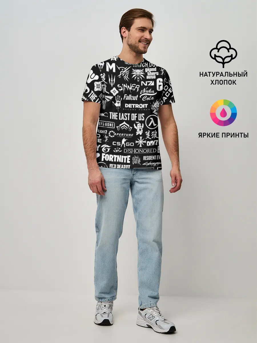 Мужская базовая футболка / ЛОГОТИПЫ ИГР