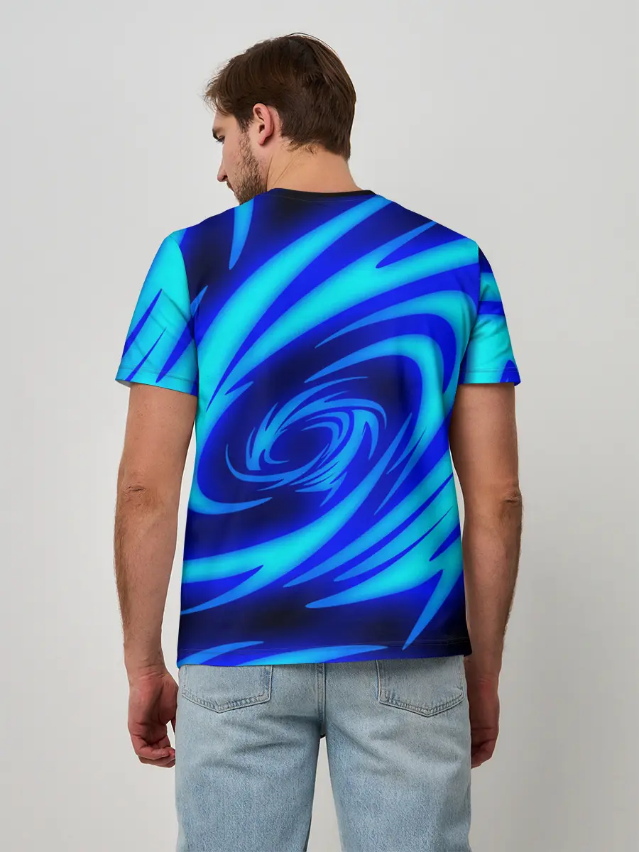 Мужская базовая футболка / ОГНЕННЫЕ ВОЛНЫ | FIRE STRIPES