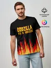 Мужская базовая футболка / годзилла