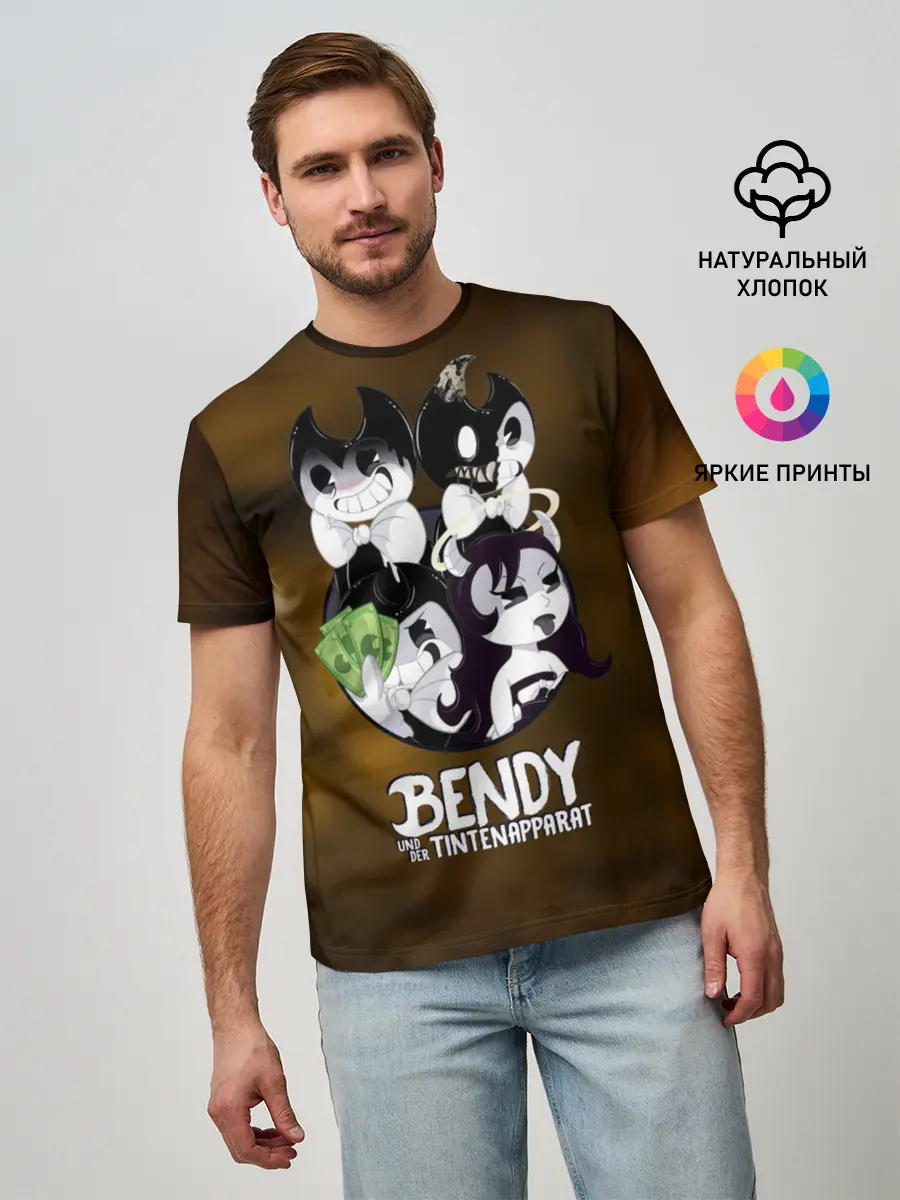 Мужская базовая футболка / Bendy and the ink machine