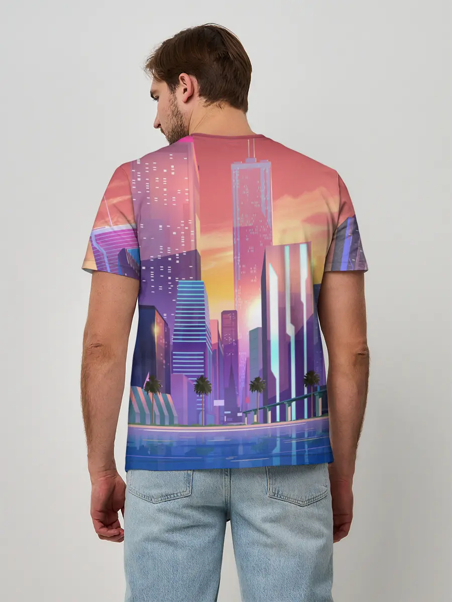 Мужская базовая футболка / Vice city