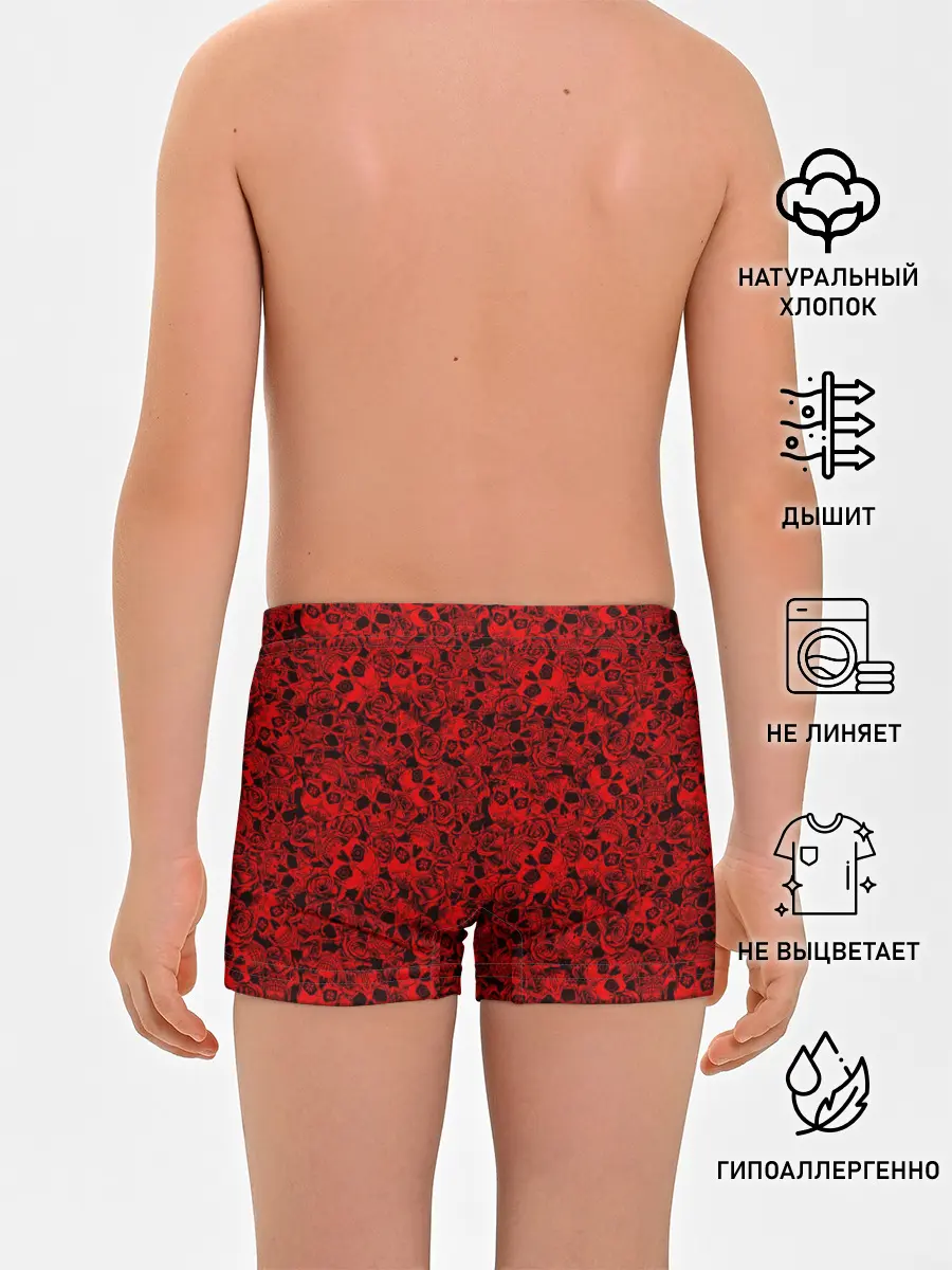 Трусы для мальчиков / ЧЕРЕПА И РОЗЫ