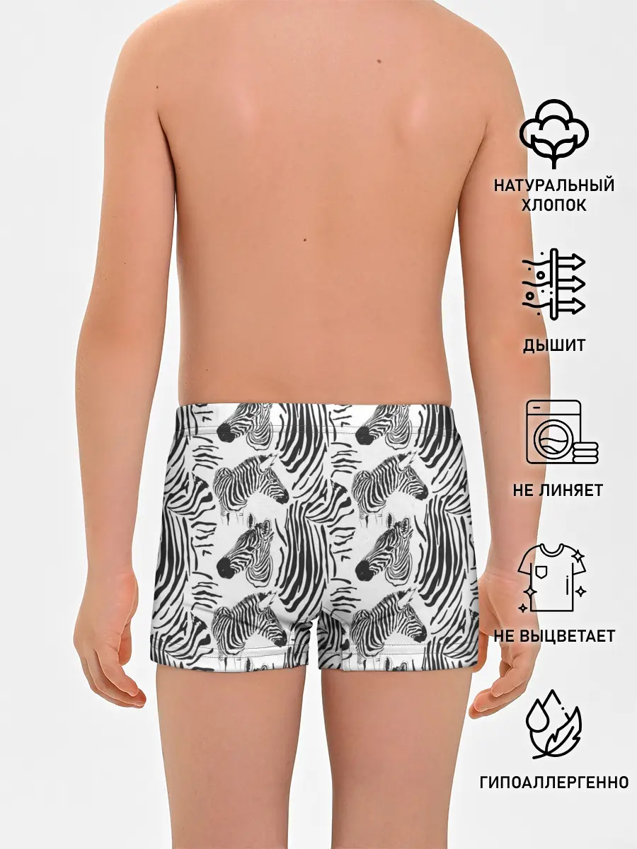 Трусы для мальчиков / Зебра