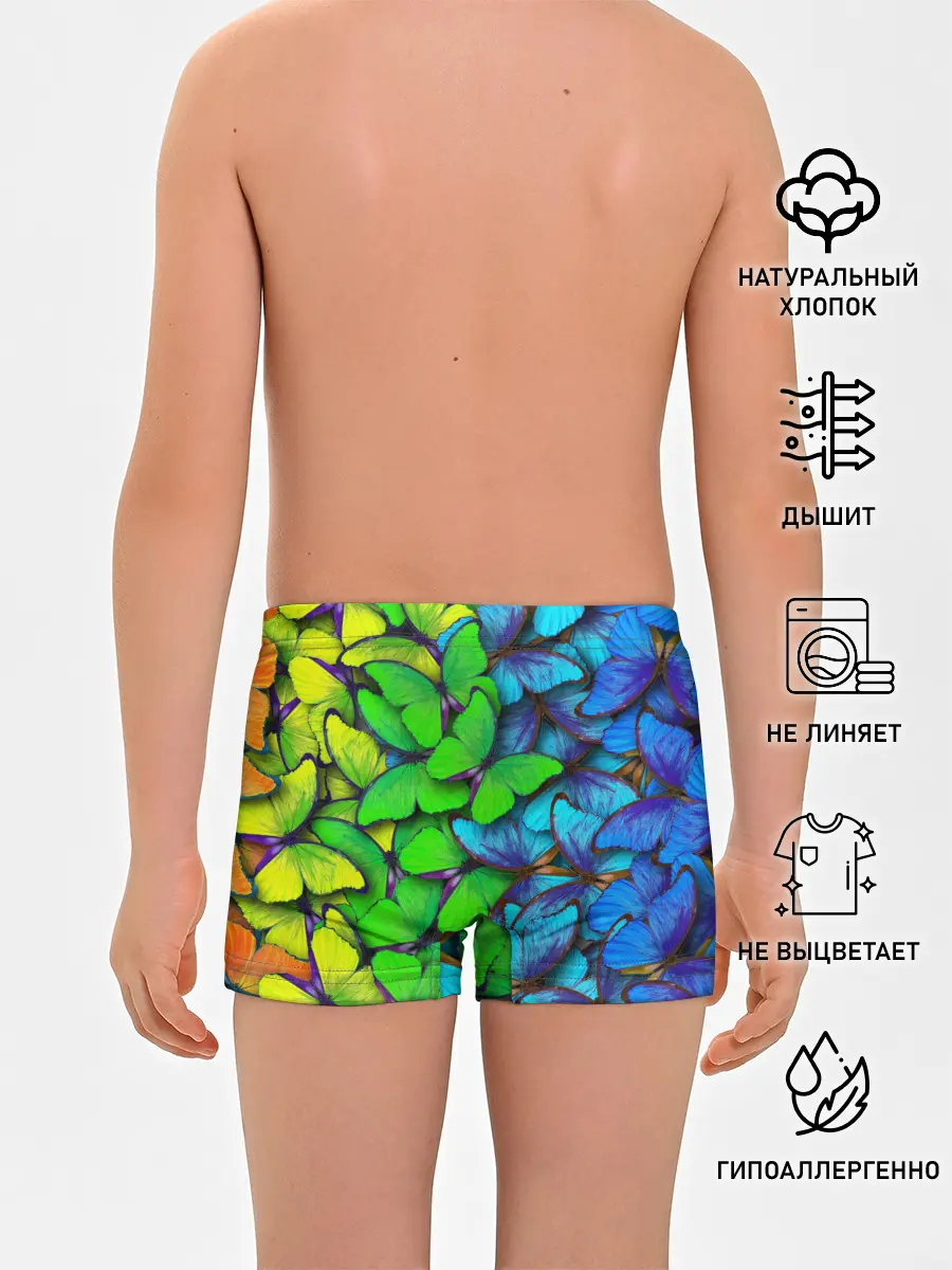 Трусы для мальчиков / Радужные бабочки