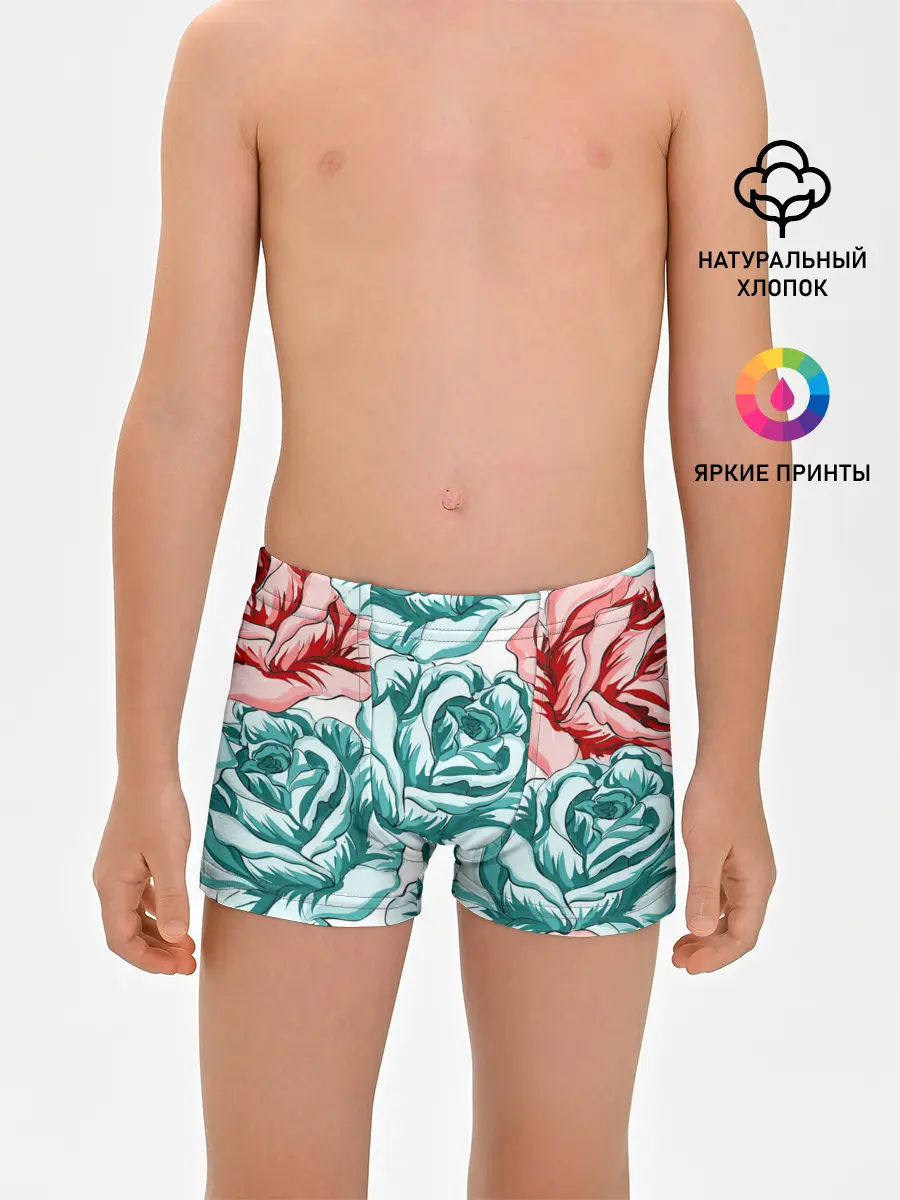 Трусы для мальчиков / Розы