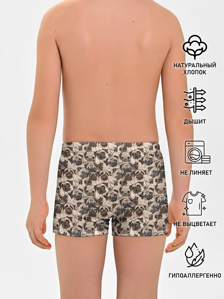 Трусы для мальчиков / Мопсы