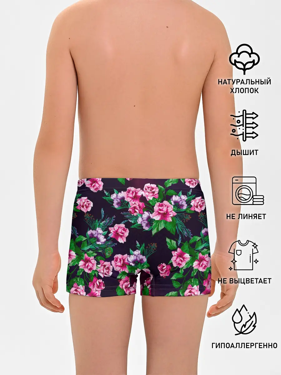 Трусы для мальчиков / Розы