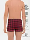 Трусы для мальчиков / Красный паттерн крупная клетка