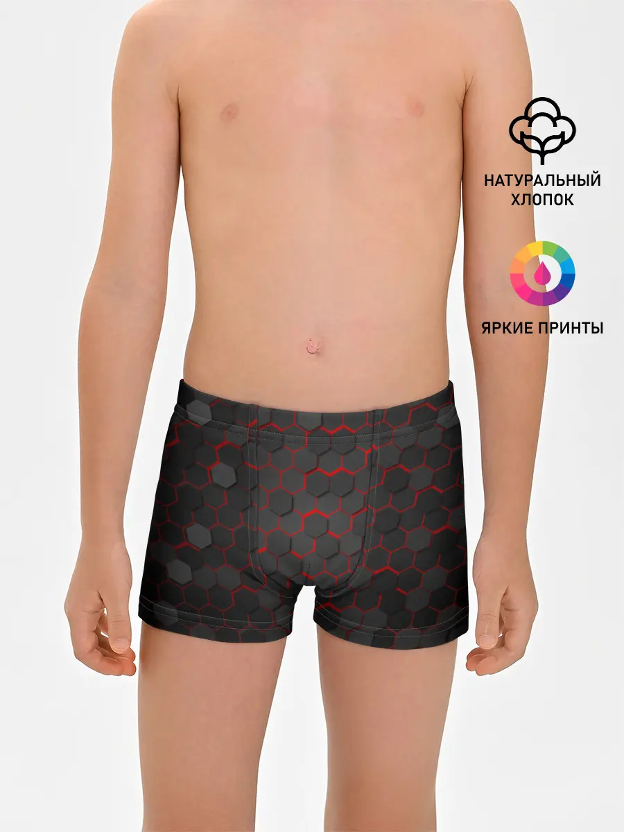 Трусы для мальчиков / OCTAGON красный