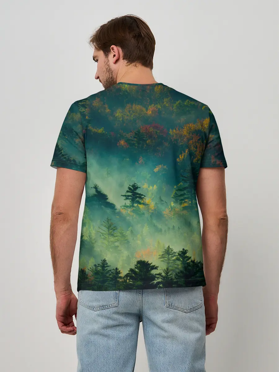 Мужская базовая футболка / ПРИРОДА МОЙ ХРАМ