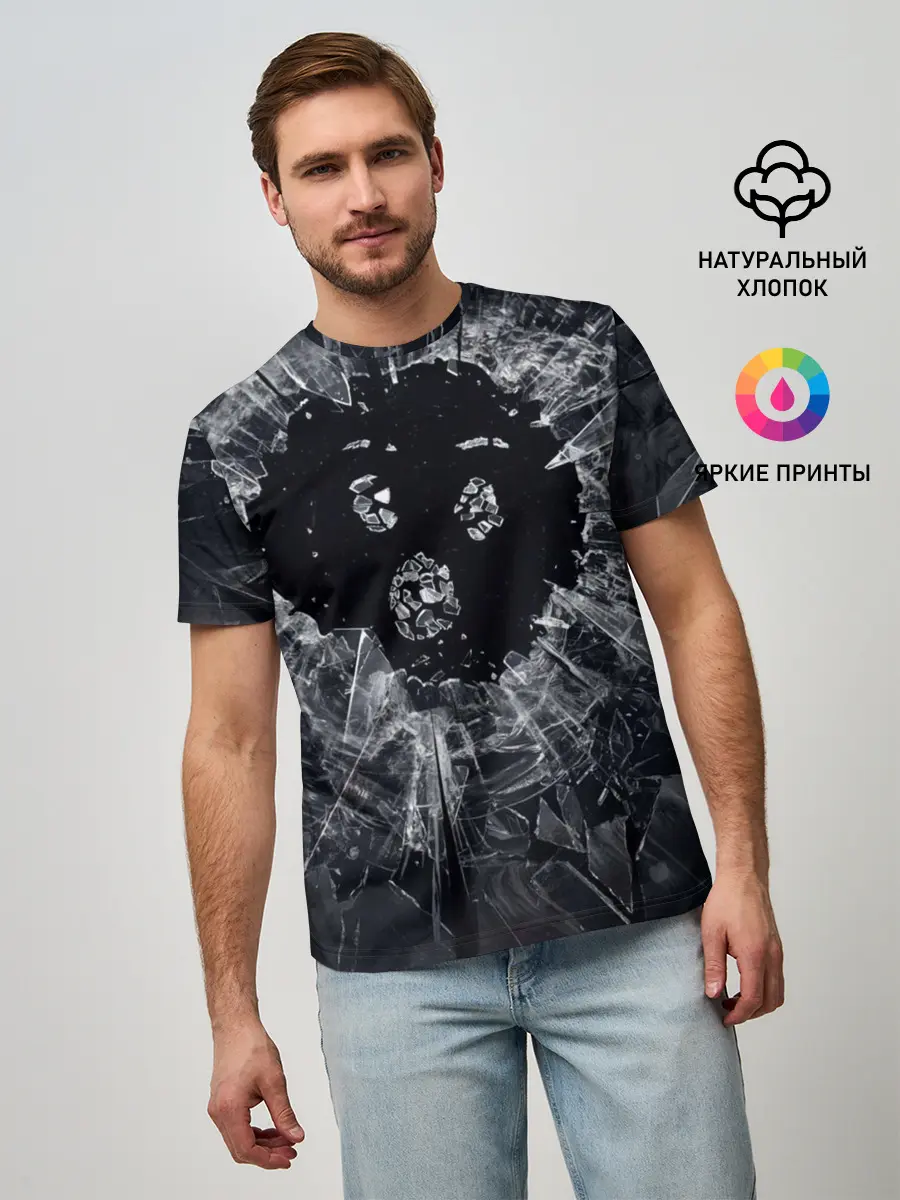 Мужская базовая футболка / ЧЕРНОЕ ЗЕРКАЛО