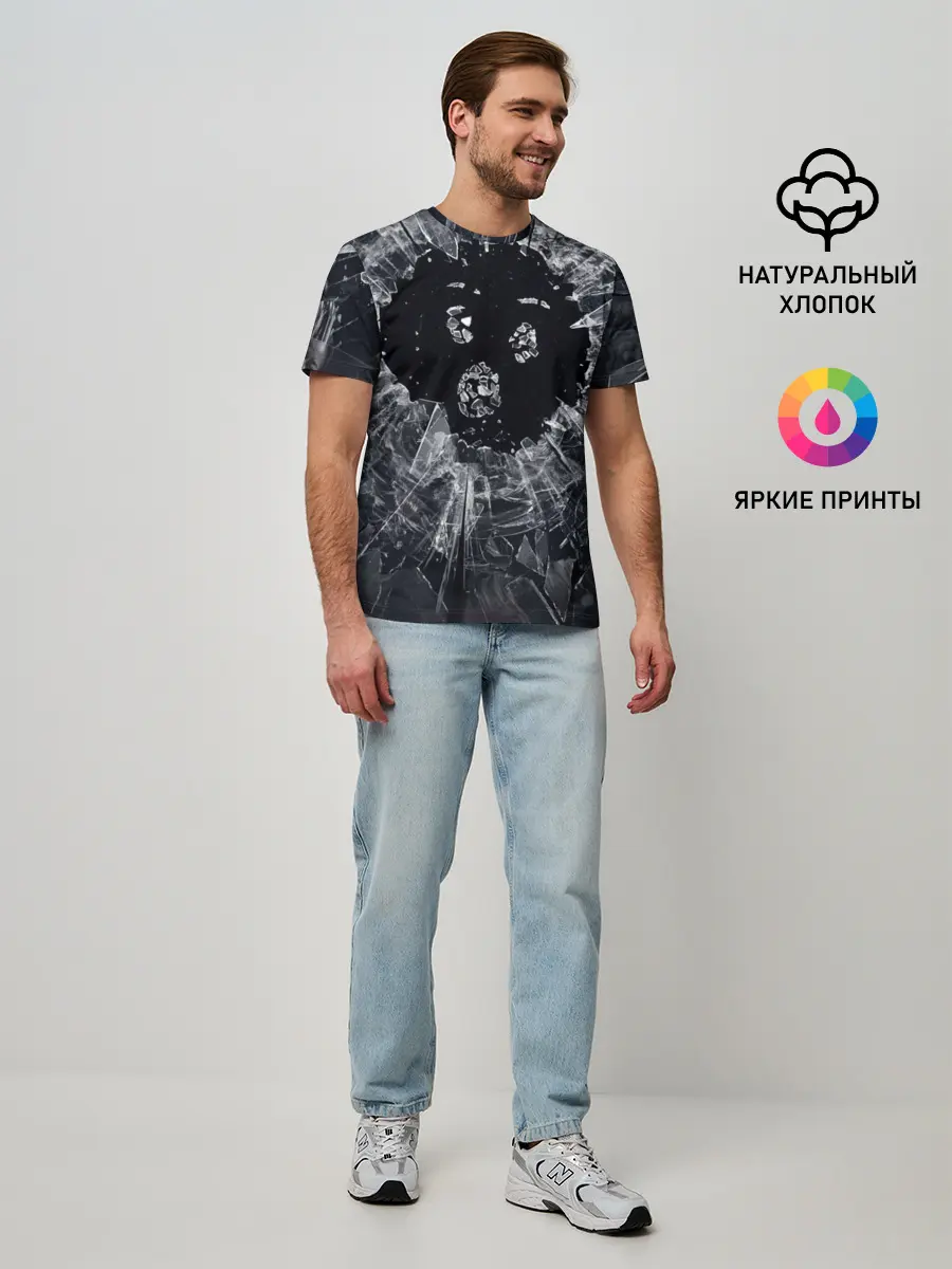 Мужская базовая футболка / ЧЕРНОЕ ЗЕРКАЛО