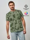 Мужская базовая футболка / Камуфляж с котиками