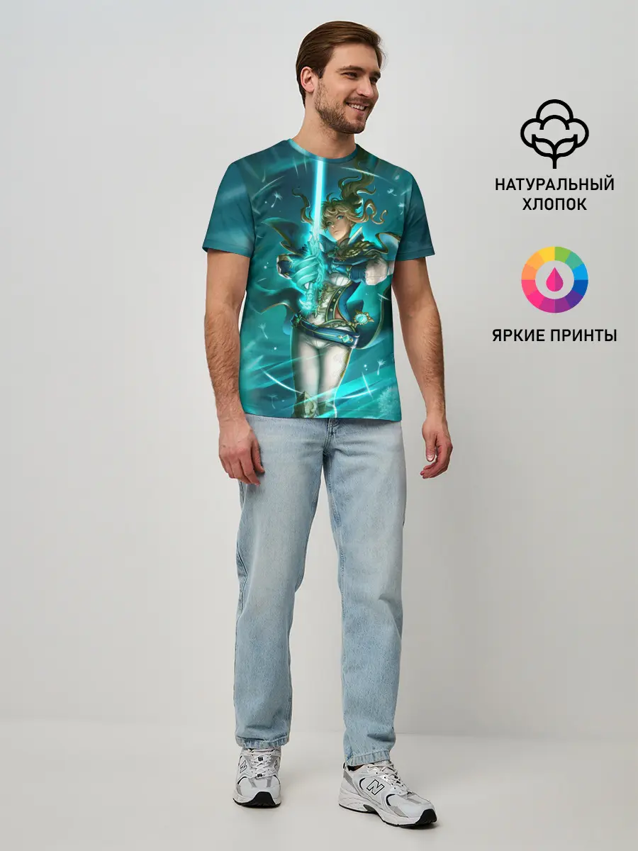Мужская базовая футболка / Джин | Genshin Impact | Геншин Импакт