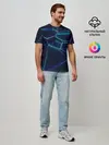 Мужская базовая футболка / 3D ПЛИТЫ | НЕОНОВЫЕ ПЛИТЫ
