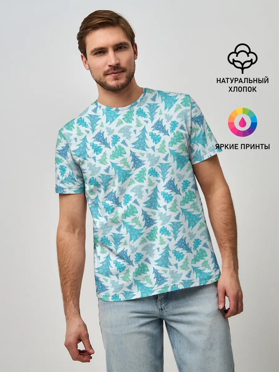 Мужская базовая футболка / Новый Год