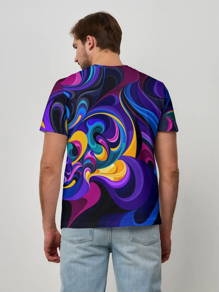 Мужская базовая футболка / Абстрактный Узор