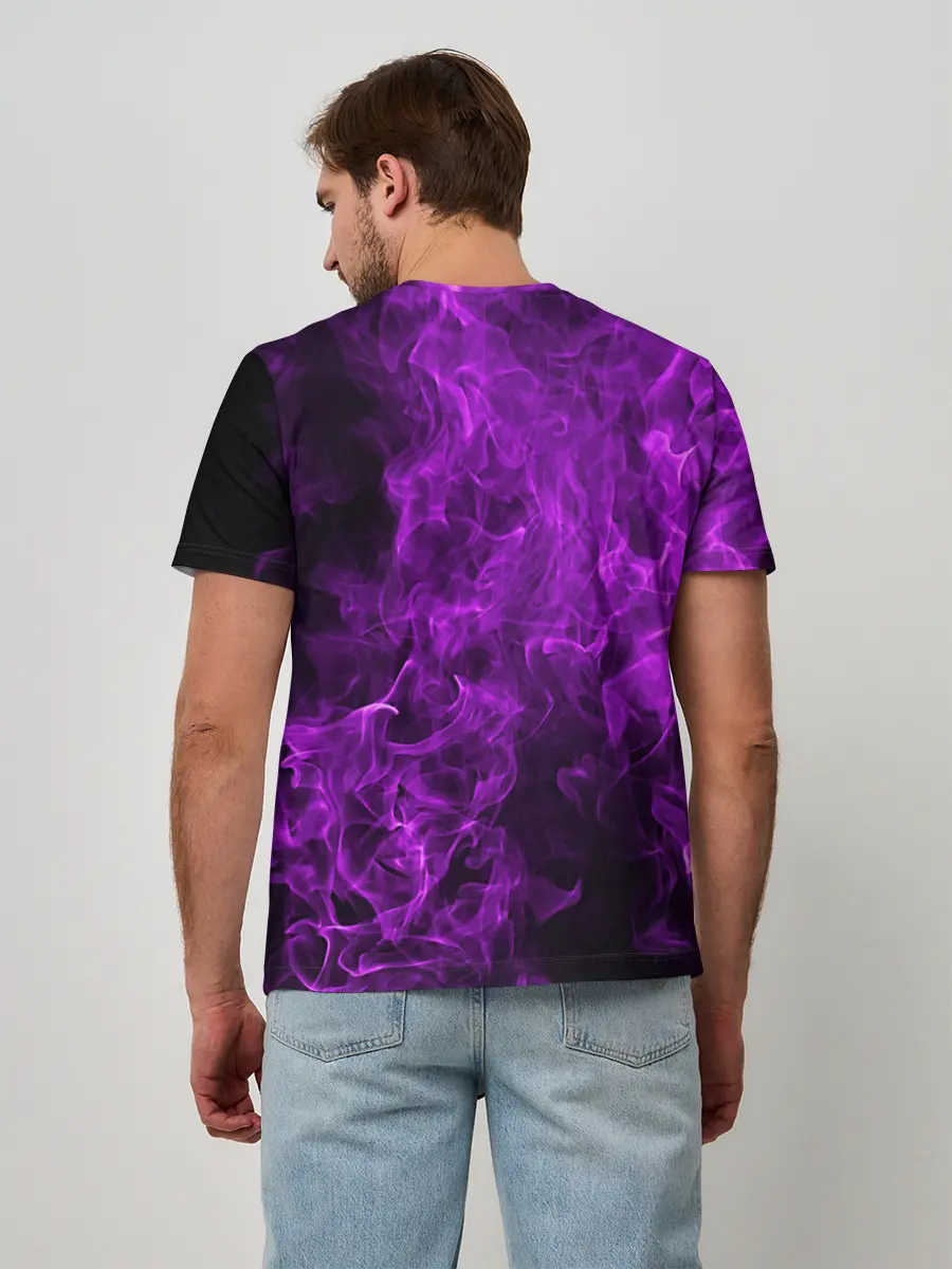 Мужская базовая футболка / Violet Fire