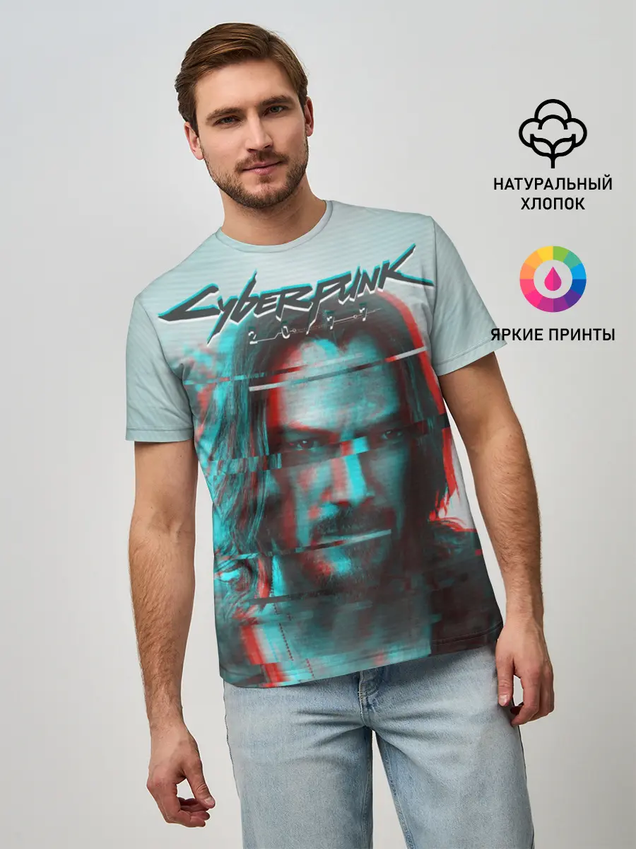 Мужская базовая футболка / Cyberpunk 2077