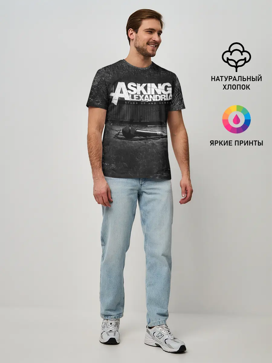 Мужская базовая футболка / Asking Alexandria