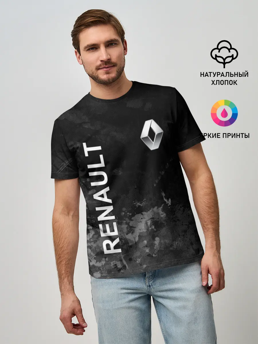 Мужская базовая футболка / Рено, текстура