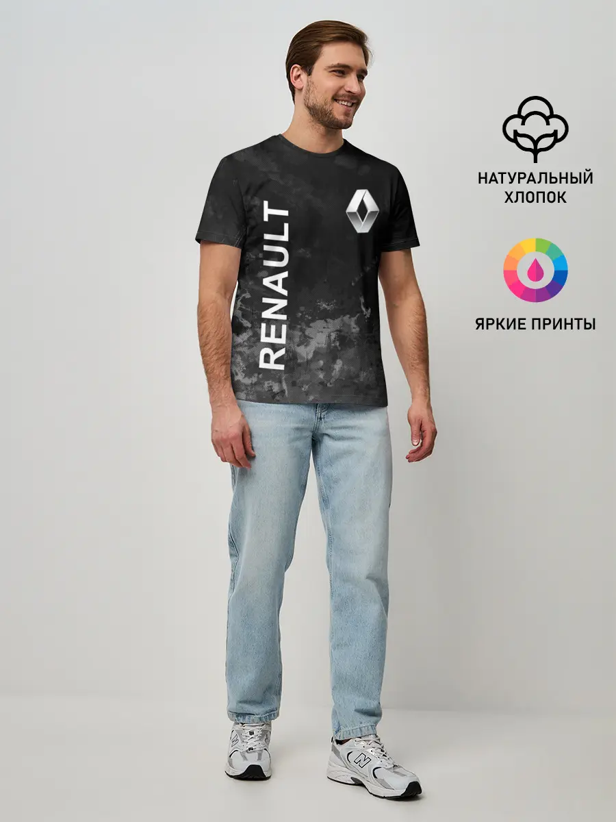Мужская базовая футболка / Рено, текстура