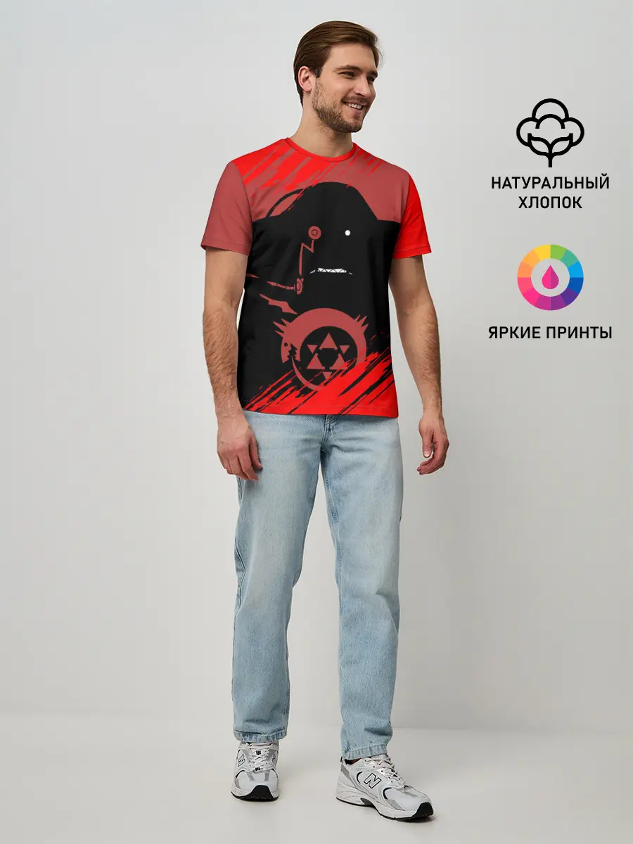 Мужская базовая футболка / Стальной алхимик | Обжорство