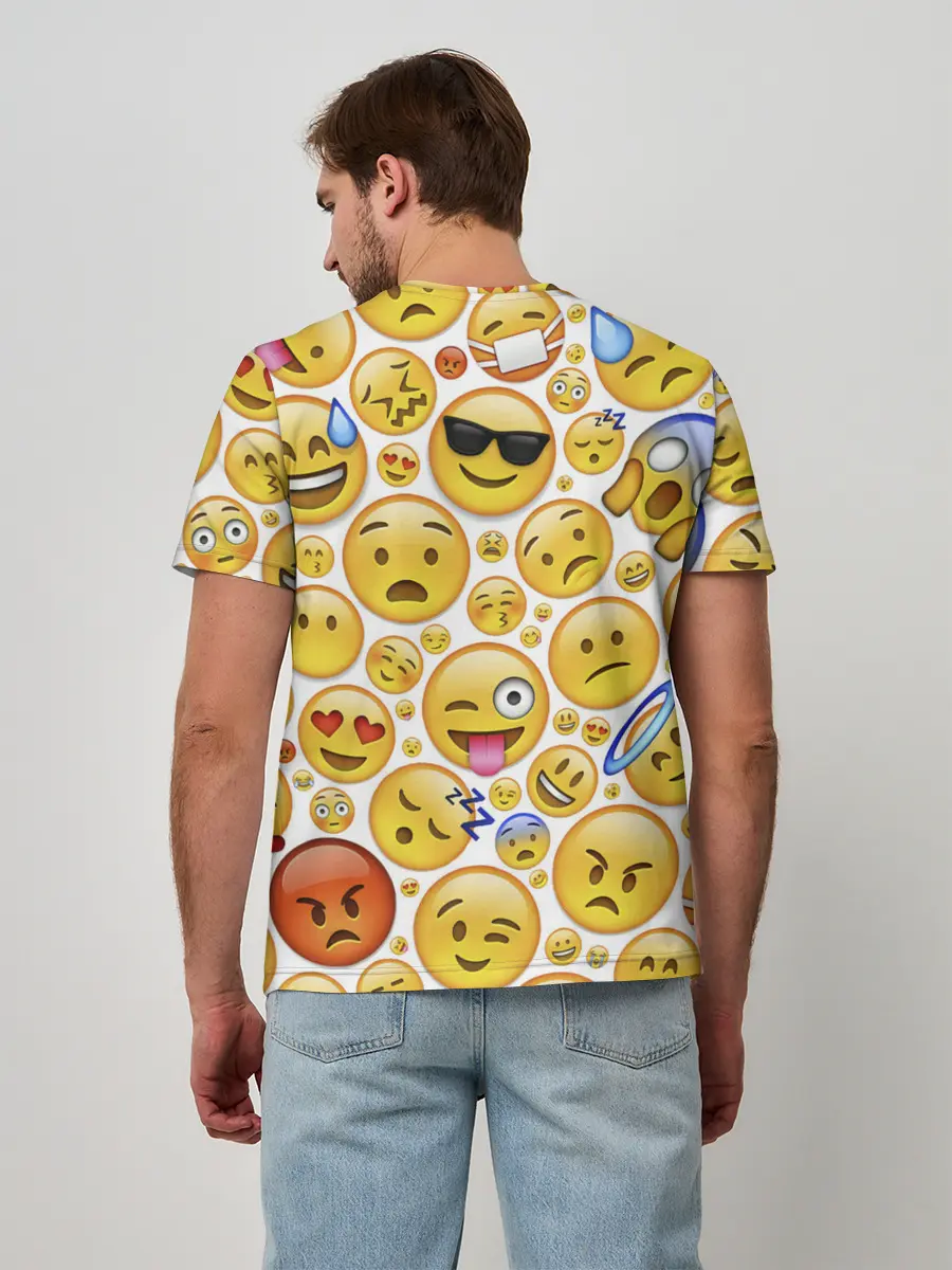 Мужская базовая футболка / Смайлы.