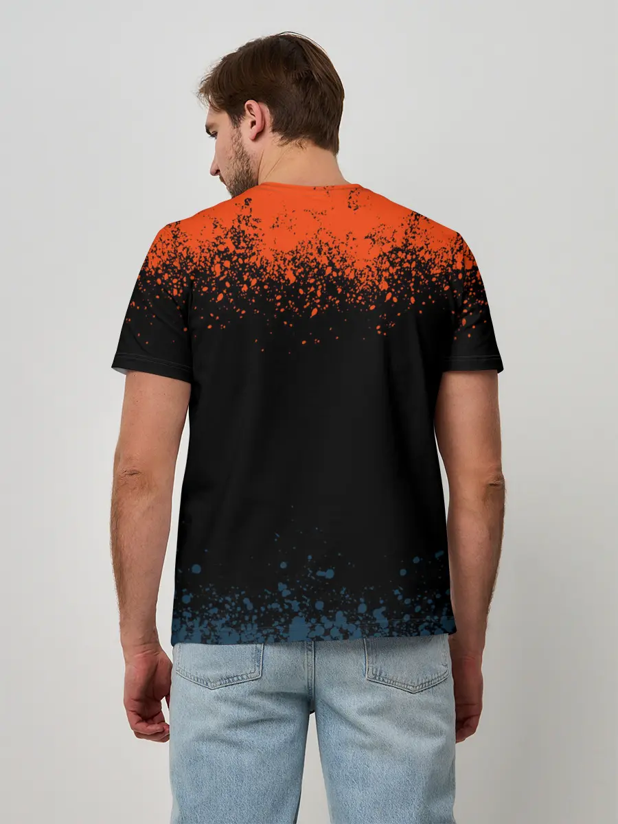 Мужская базовая футболка / ПУГАЛО ИЗ ТЫКВЫ | HALLOWEEN