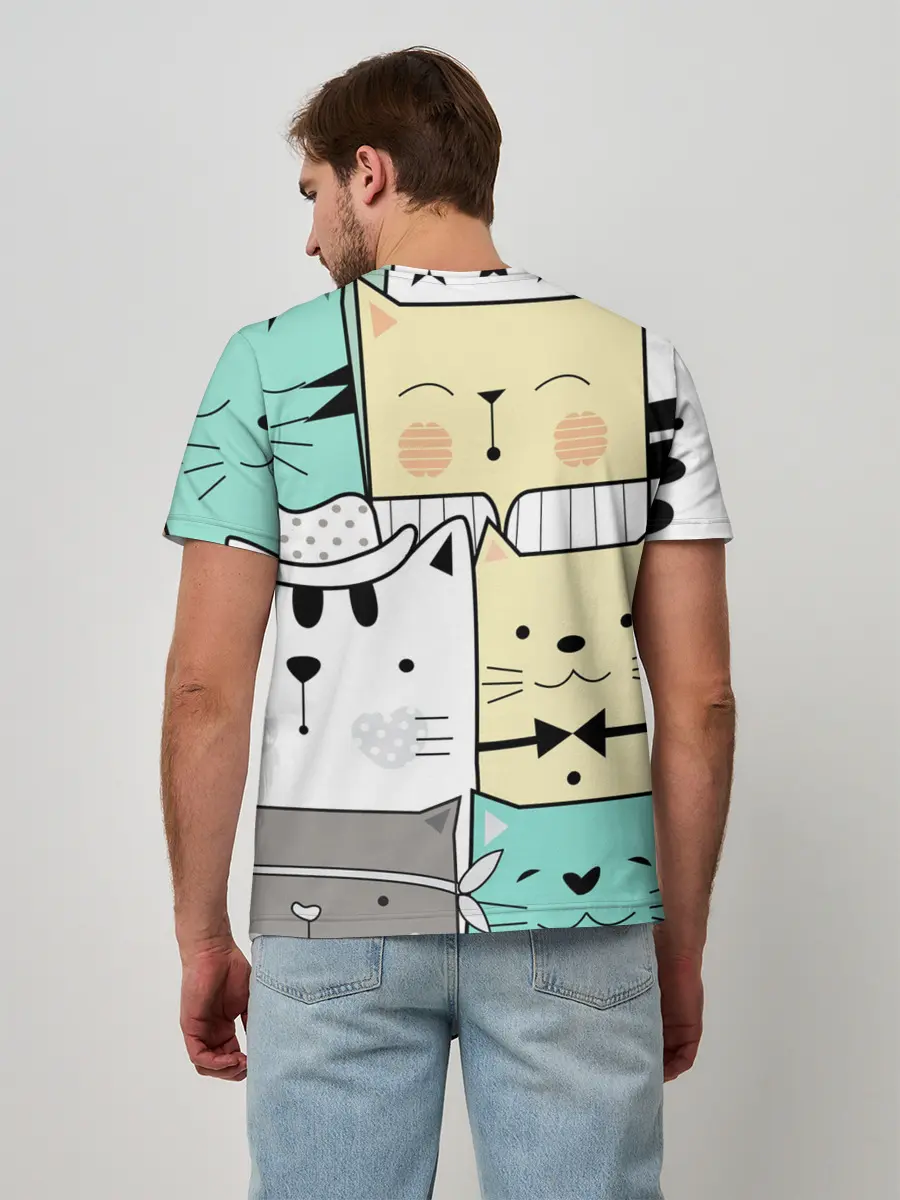 Мужская базовая футболка / ДЕЛОВЫЕ КОТЕЙКИ | ЛЮБЛЮ КОТОВ