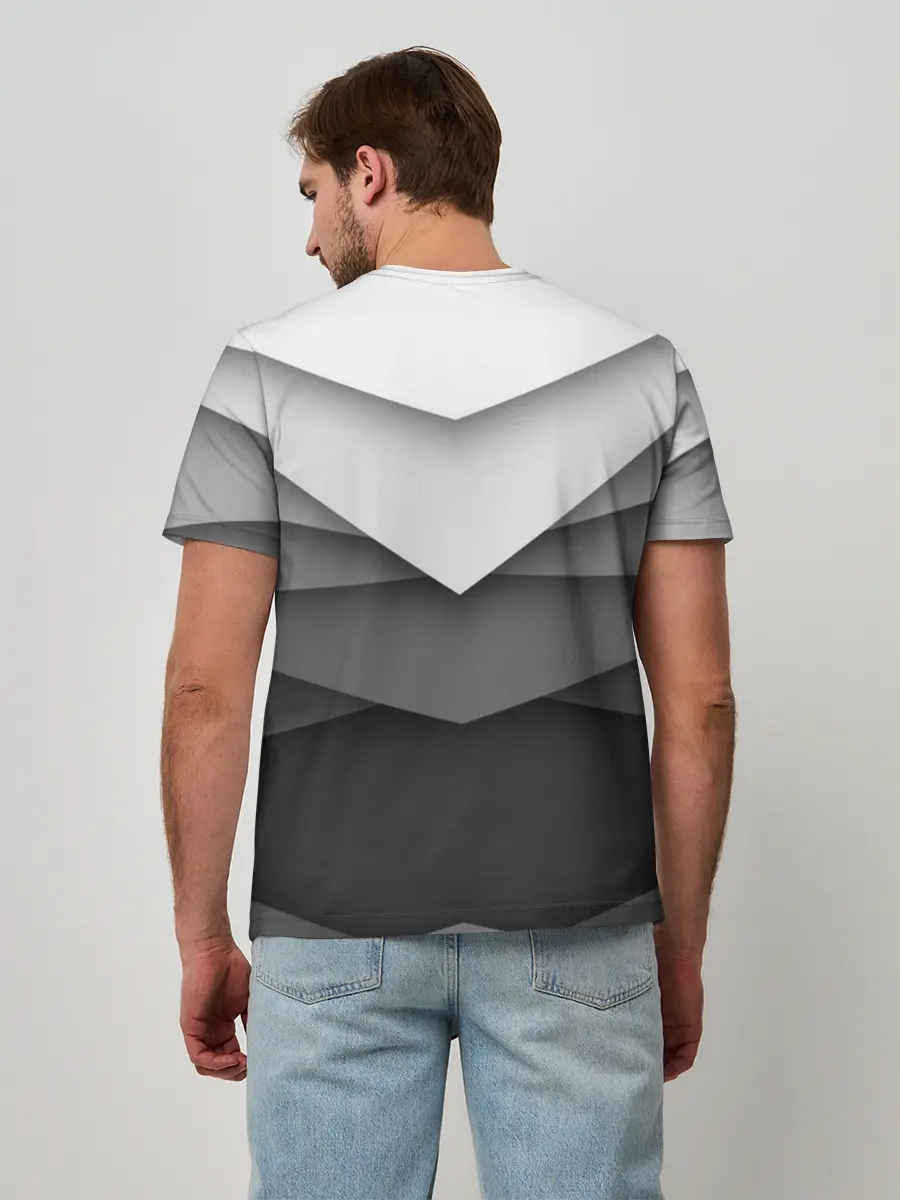 Мужская базовая футболка / Бумажные полосы