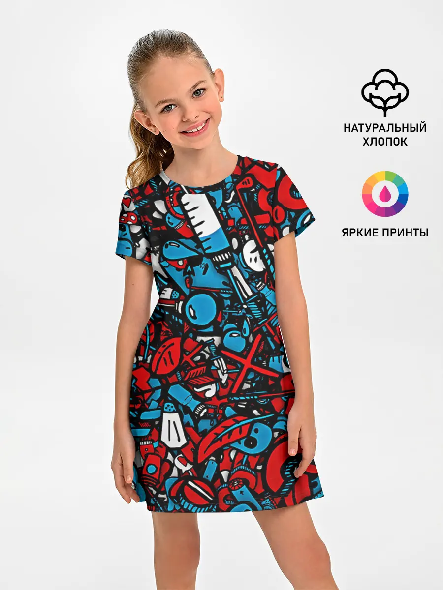 Детское платье / Красно синие безумие