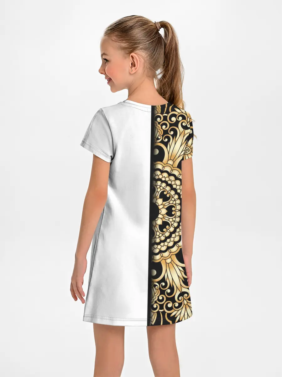 Детское платье / Белое на черном