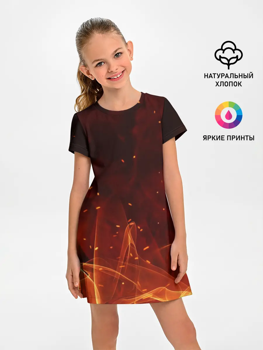Детское платье / ПЛАМЯ 3D