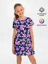Детское платье / Акварельные цветы Магнолии